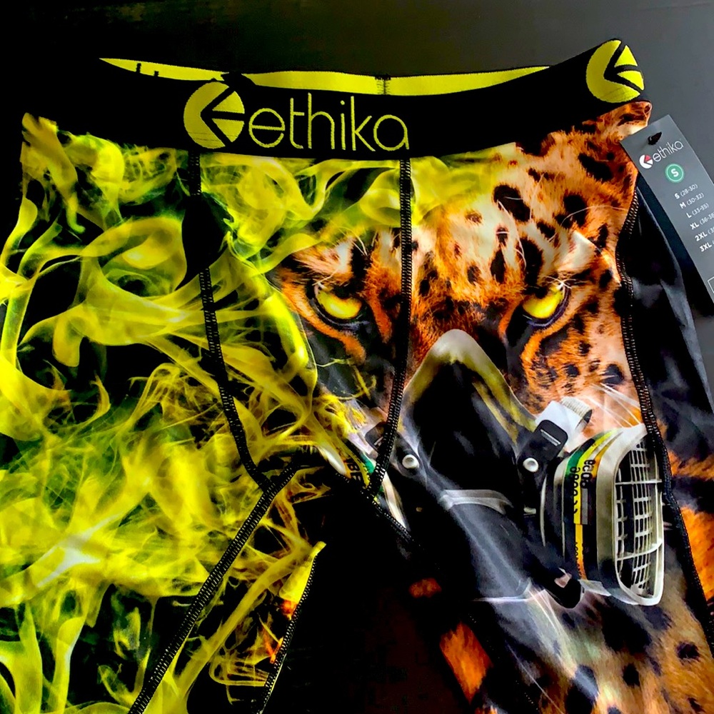 Ethika boxer briefs. 90% polyester 10% spandex